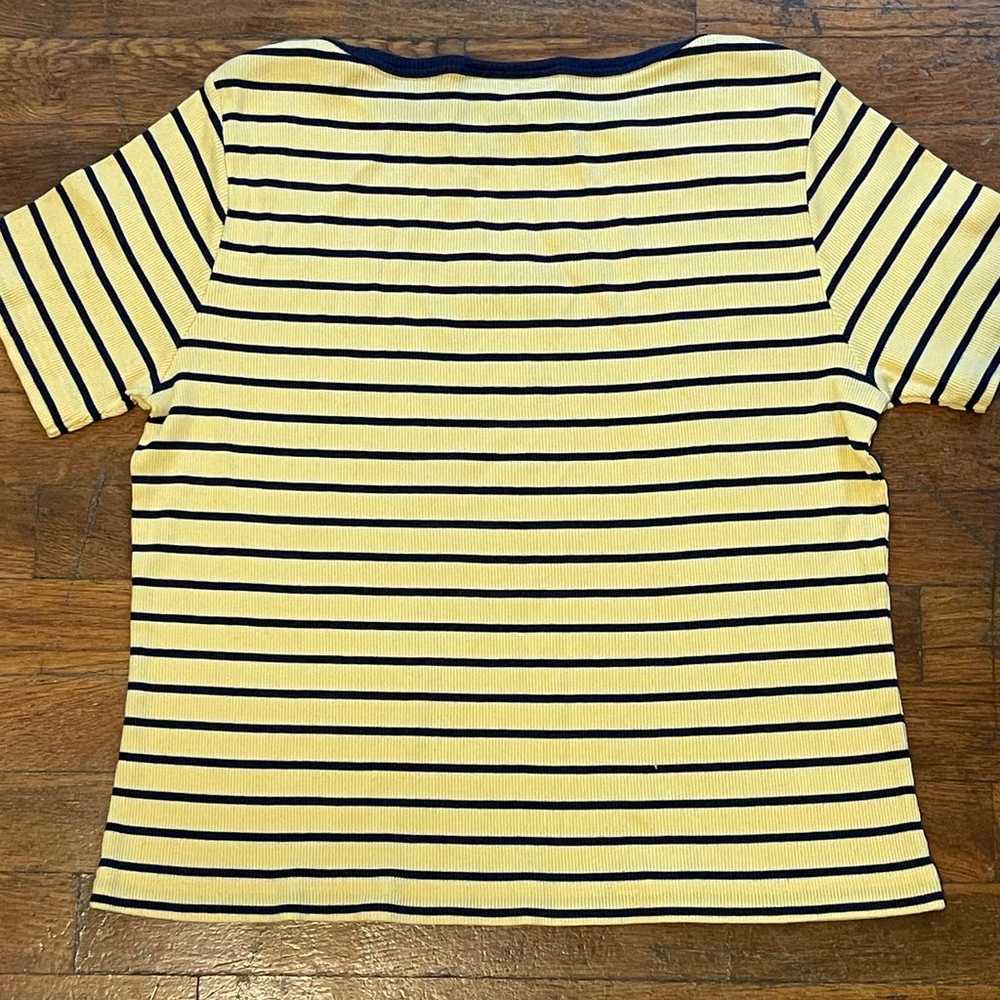 Vintage 90s Sag Harbor Nautical Shirt Knit Petite… - image 6