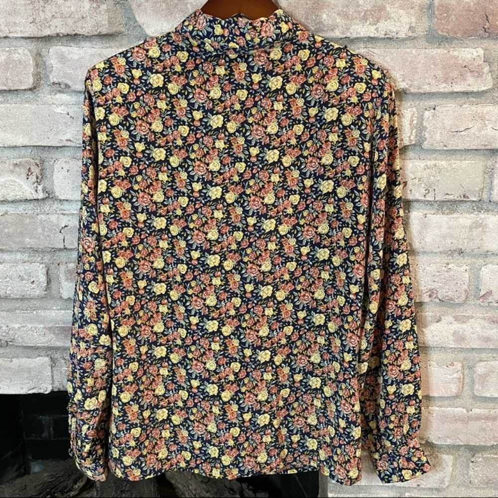 Vintage 80’s Notations Long Sleeve Floral Button … - image 3