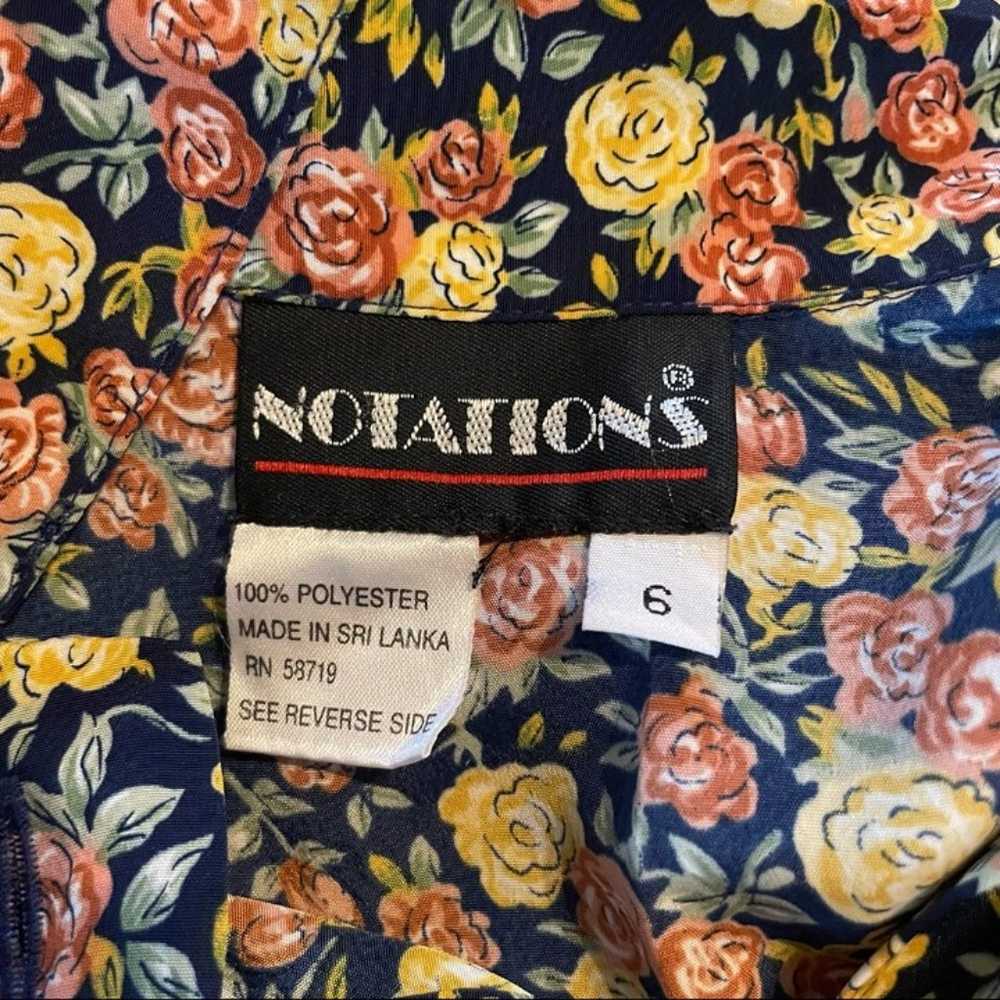 Vintage 80’s Notations Long Sleeve Floral Button … - image 6