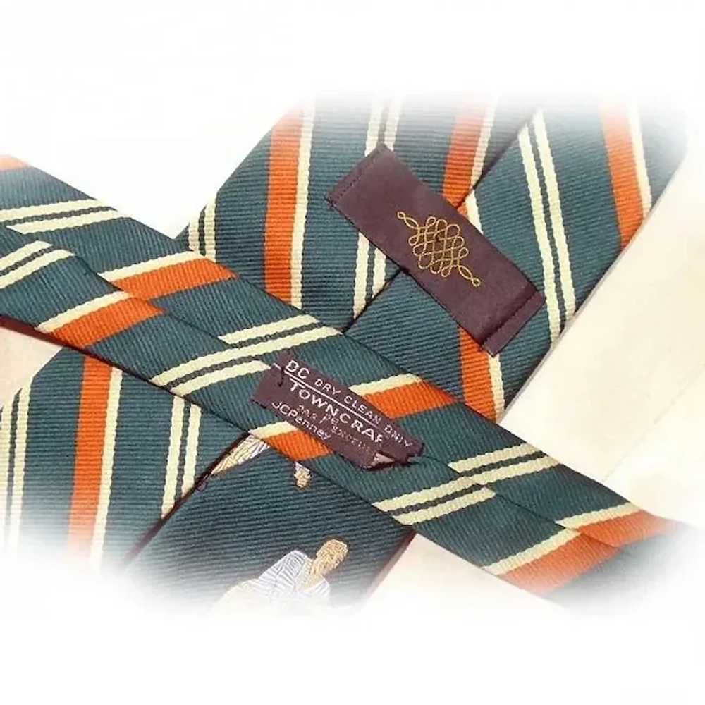 Wide Tie TENNIS Player Sports Necktie, Disco Era … - image 3