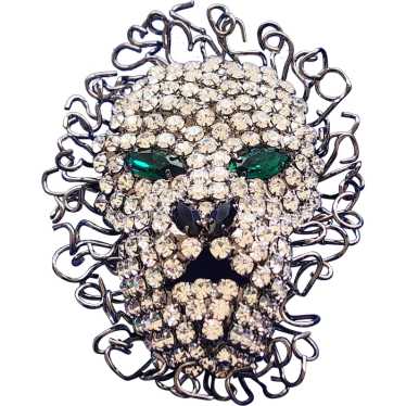 Chris Crouch "Moans" Couture Massive Lion Brooch … - image 1