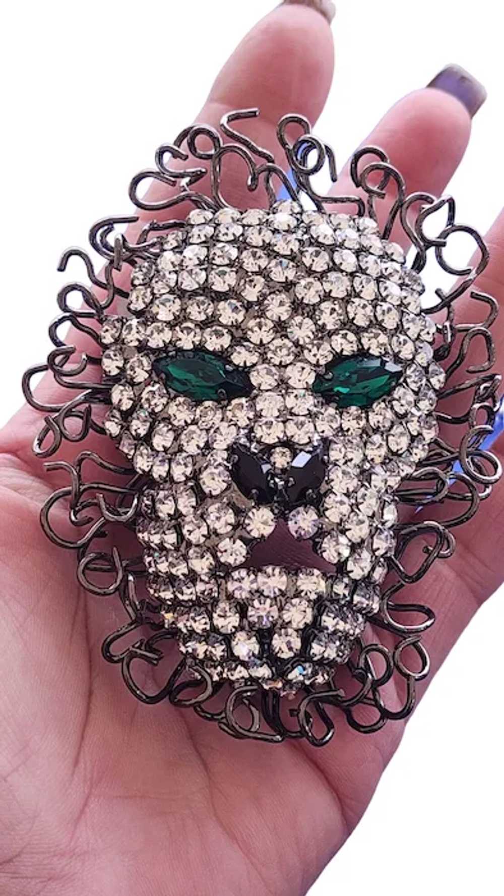 Chris Crouch "Moans" Couture Massive Lion Brooch … - image 3