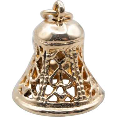 The Bells A Ringing, Vintage Filigree Bell Pendant