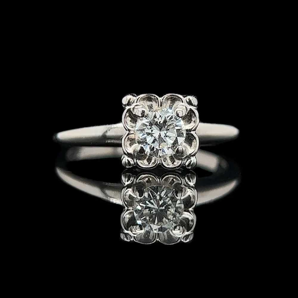 .40ct. Diamond Vintage Engagement - Fashion Ring … - image 2