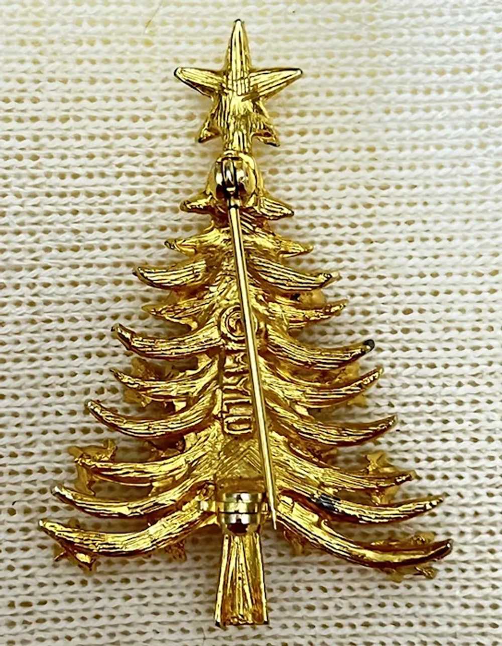 Vintage MYLU AB Rhinestones Beaded Christmas Tree… - image 2