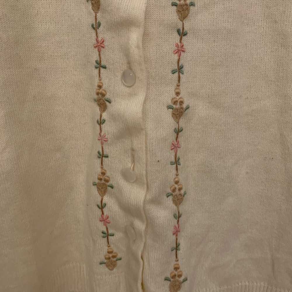 Vintage Embroidered Cardigan - image 3