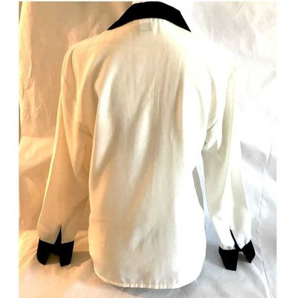 Vintage Nicola Womens White LS Button Front Caree… - image 3