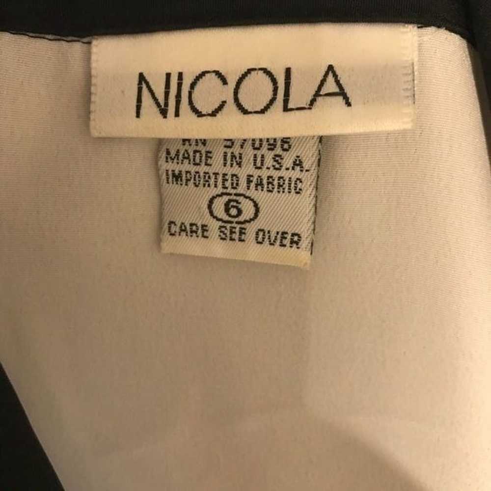 Vintage Nicola Womens White LS Button Front Caree… - image 5