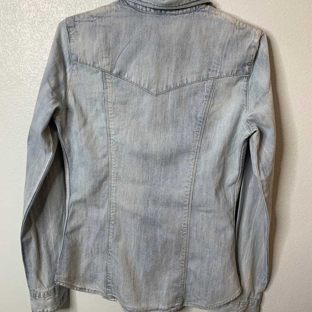 Vintage Guess Denim Button Up Shirt Sz.Small - image 2