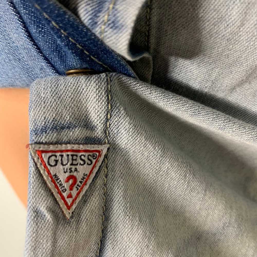 Vintage Guess Denim Button Up Shirt Sz.Small - image 7