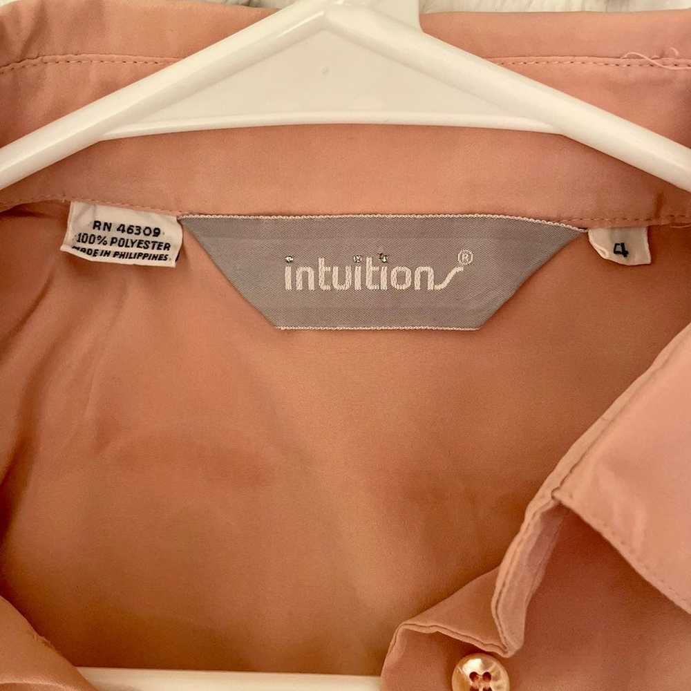*Vintage Intuitions Light Pink/Peach Button-Down … - image 12