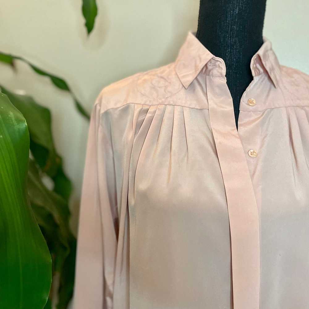 *Vintage Intuitions Light Pink/Peach Button-Down … - image 5