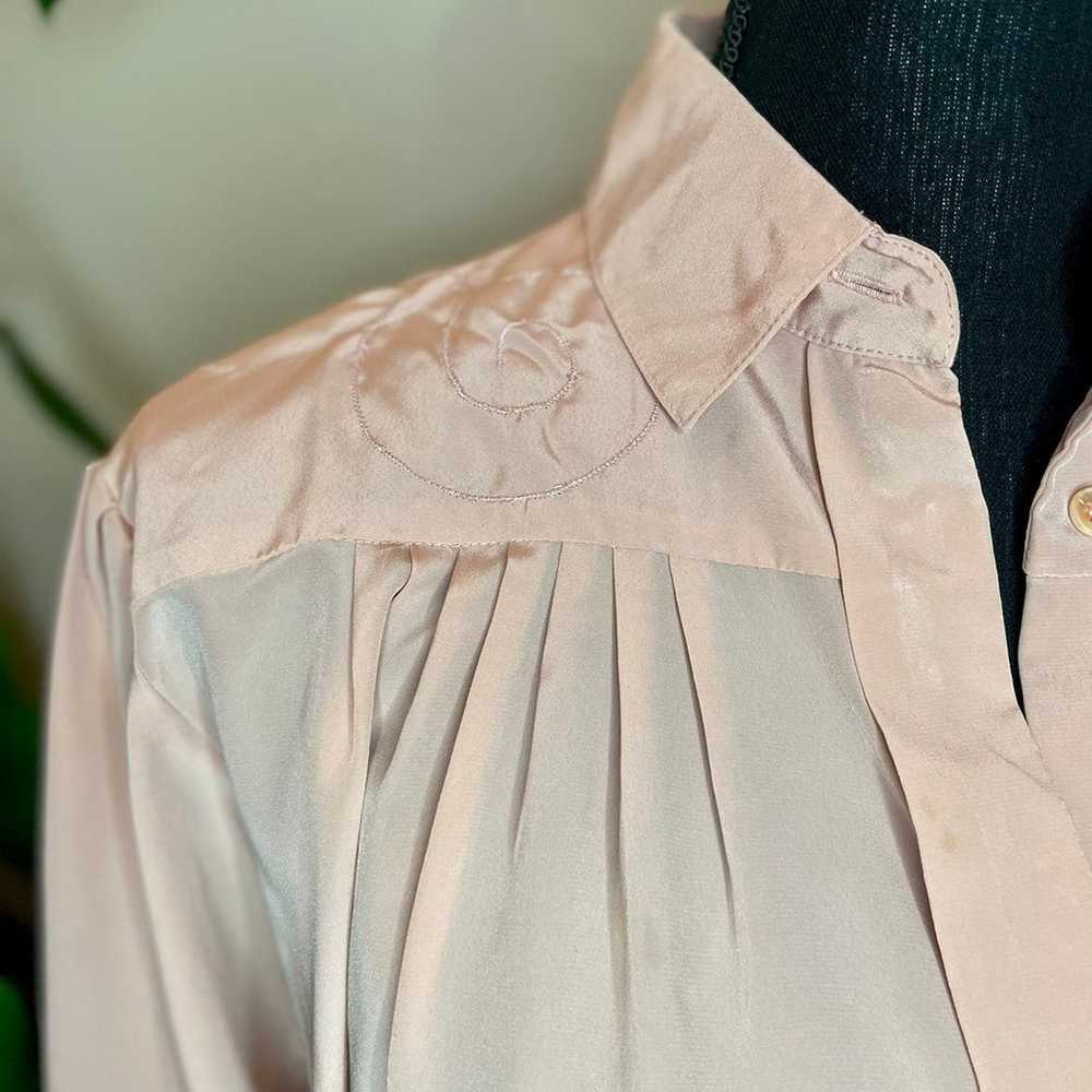 *Vintage Intuitions Light Pink/Peach Button-Down … - image 6