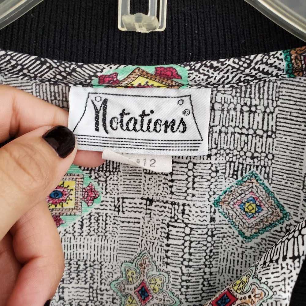 notations vintage geo pattern blouse - image 2