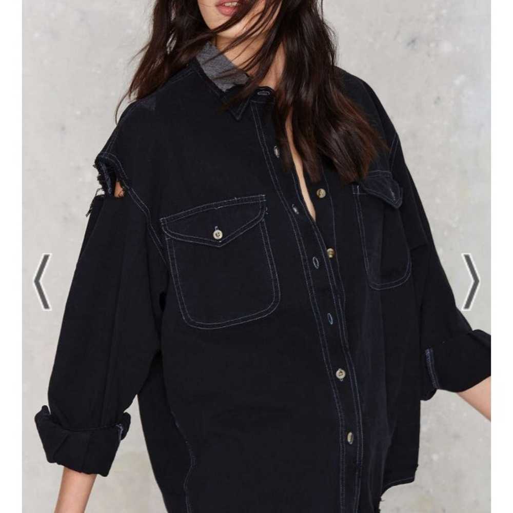 After Party Nasty Gal Let Her Rip Distressed Shirt - image 1