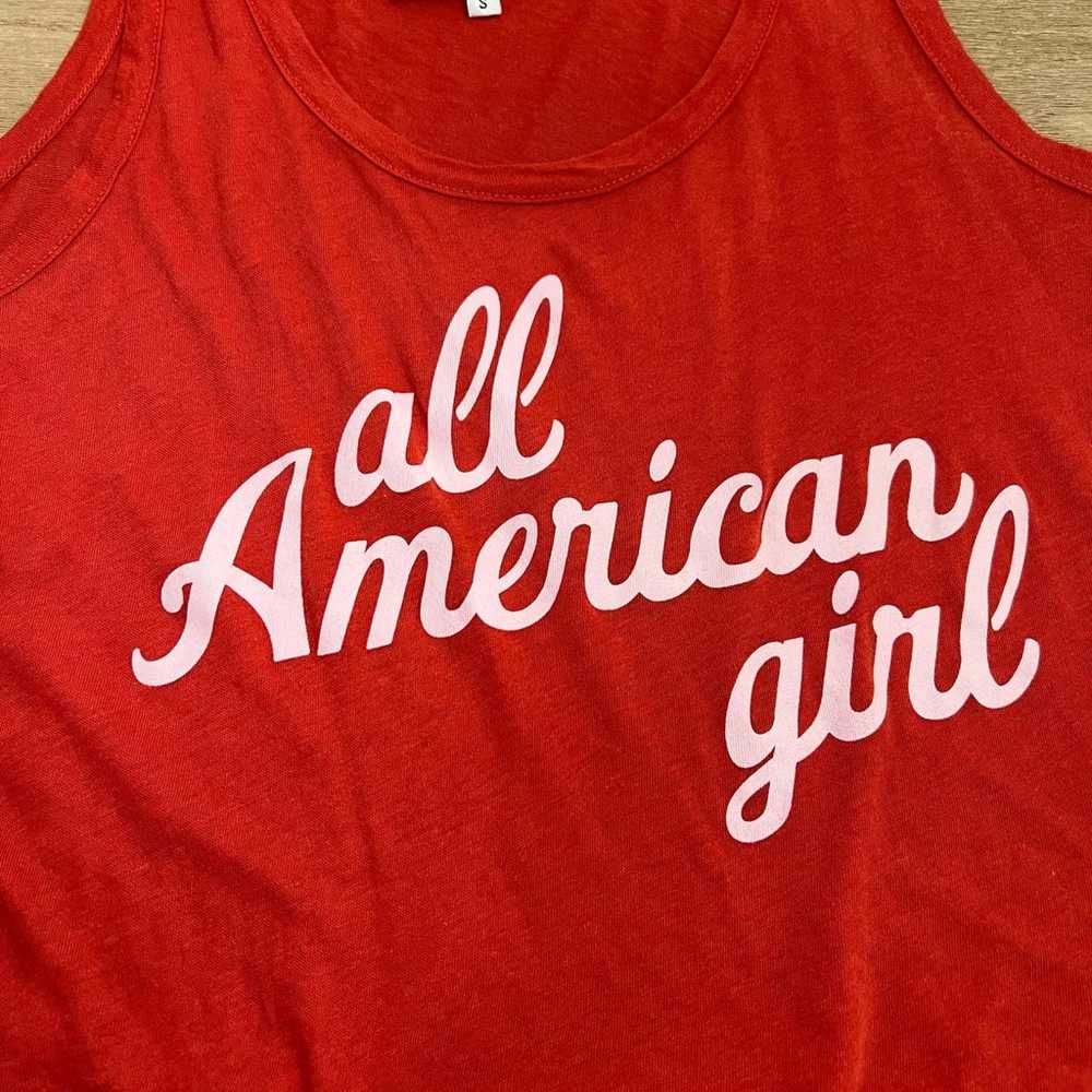 Wildfox  all American girl red tank size s - image 5