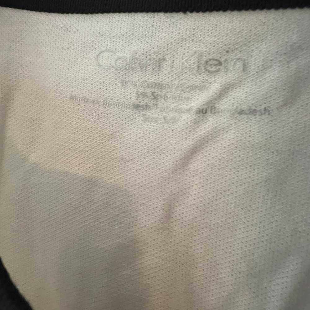 Vintage 90s Calvin Klein white with black trim po… - image 6