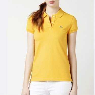 Lacoste Yellow Polo Half Button Up Shirt Size 36 … - image 1