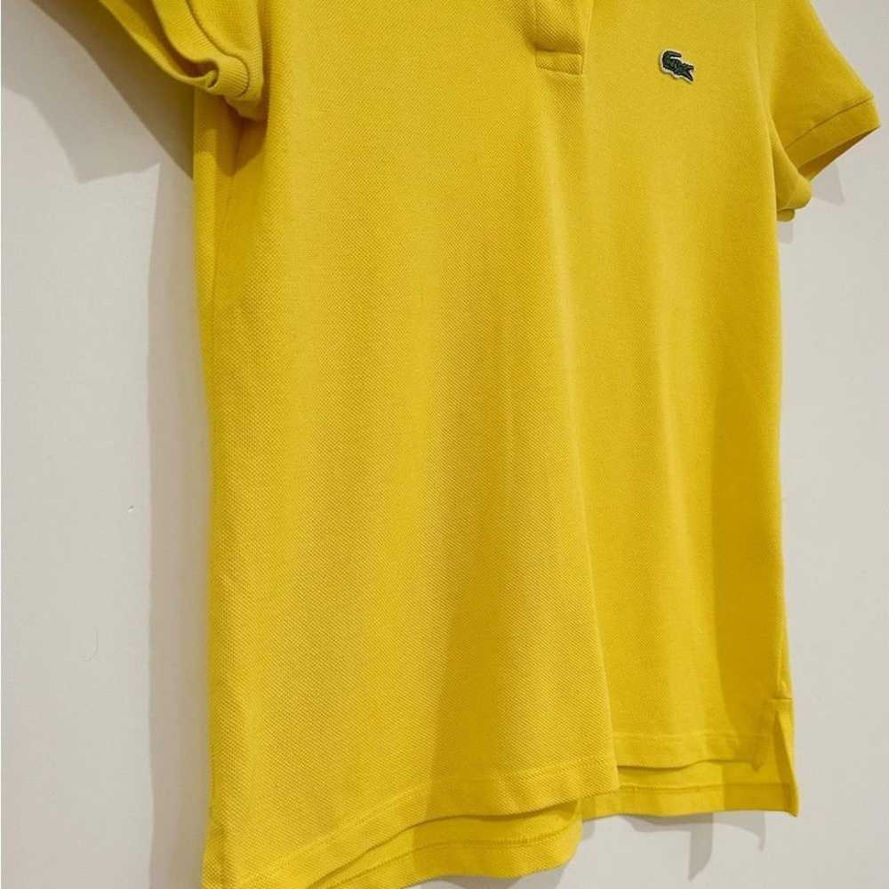 Lacoste Yellow Polo Half Button Up Shirt Size 36 … - image 4