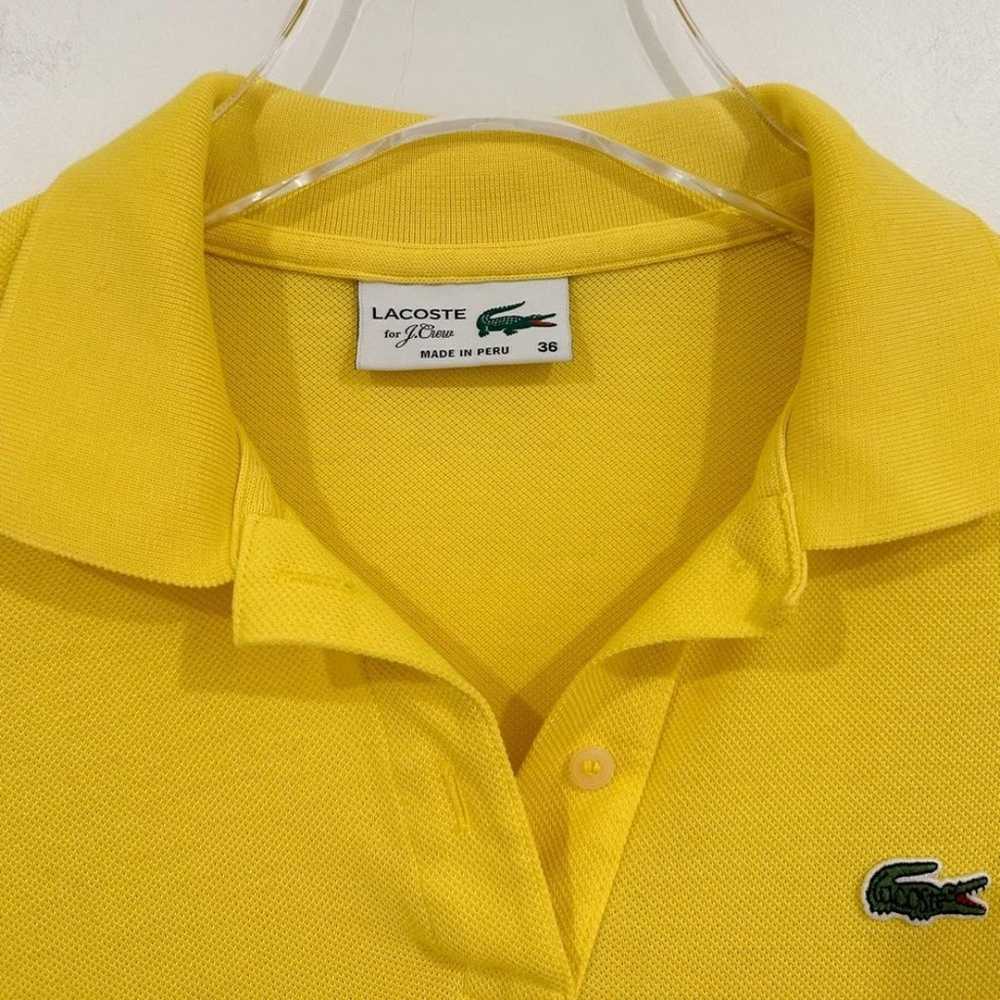 Lacoste Yellow Polo Half Button Up Shirt Size 36 … - image 6