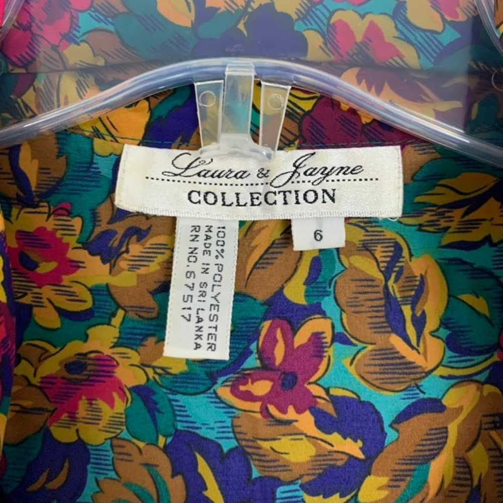 Laura & Jayne vintage long sleeve floral blouse w… - image 10