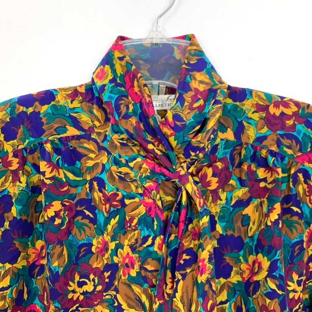 Laura & Jayne vintage long sleeve floral blouse w… - image 5