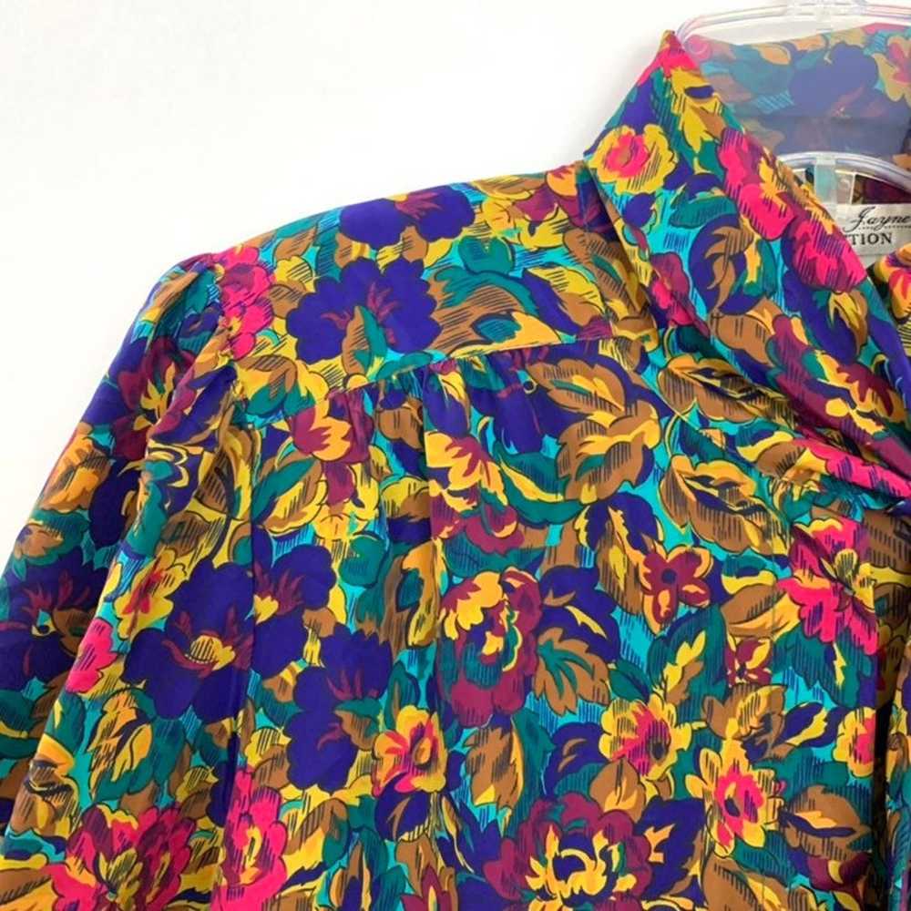 Laura & Jayne vintage long sleeve floral blouse w… - image 6