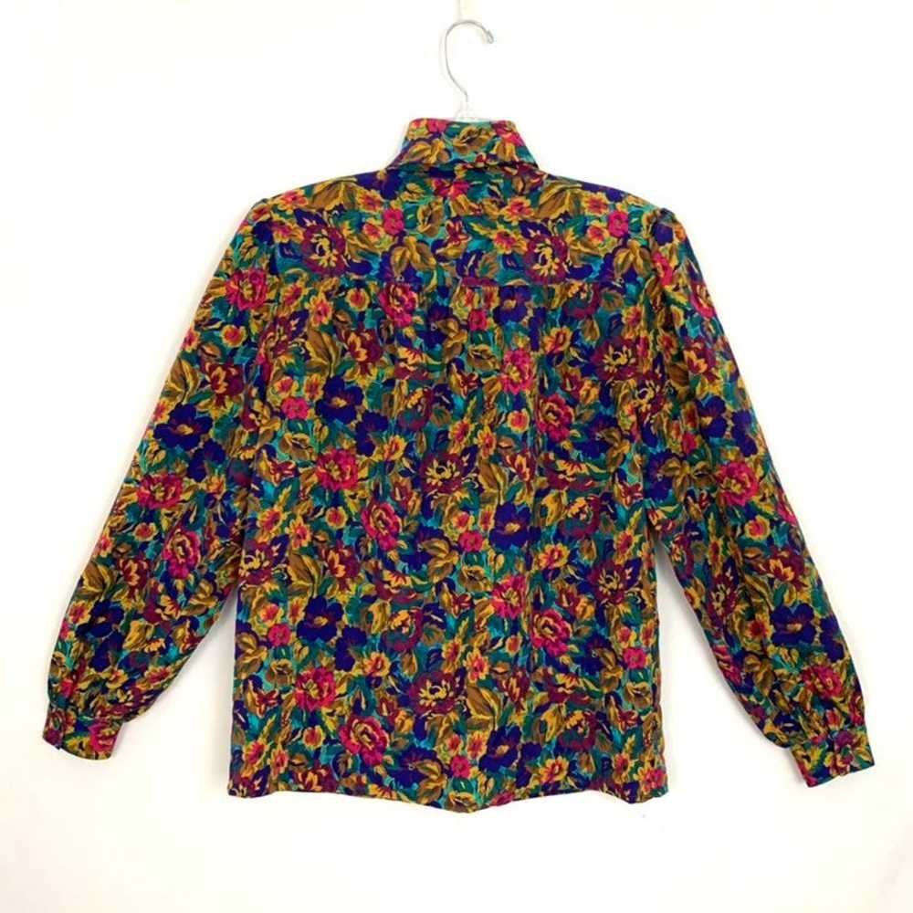 Laura & Jayne vintage long sleeve floral blouse w… - image 7