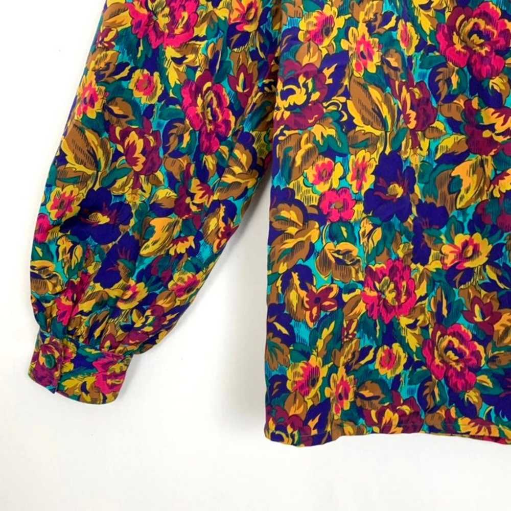 Laura & Jayne vintage long sleeve floral blouse w… - image 8