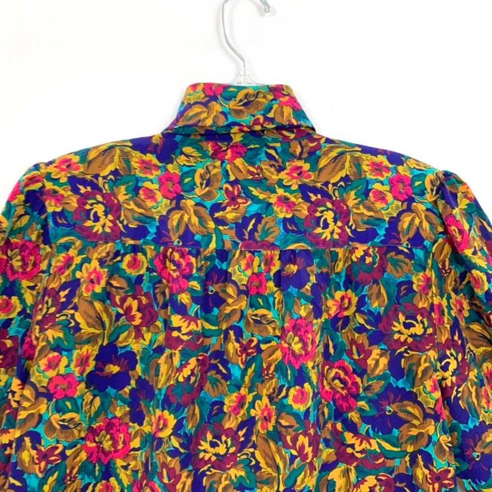 Laura & Jayne vintage long sleeve floral blouse w… - image 9