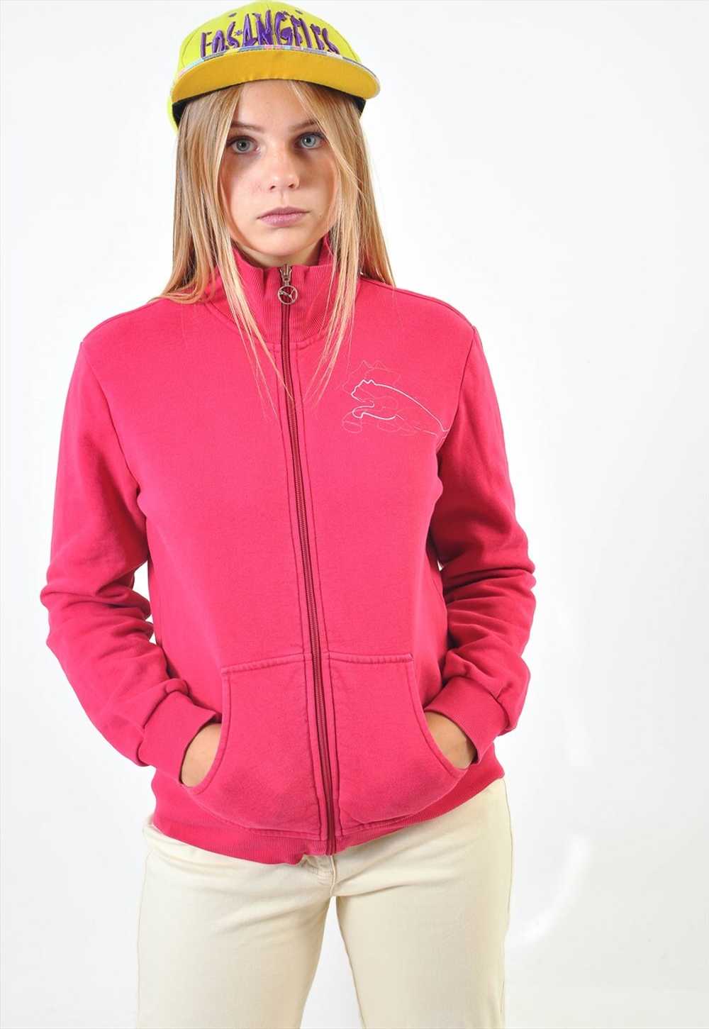 Vintage PUMA track jacket in pink - image 1