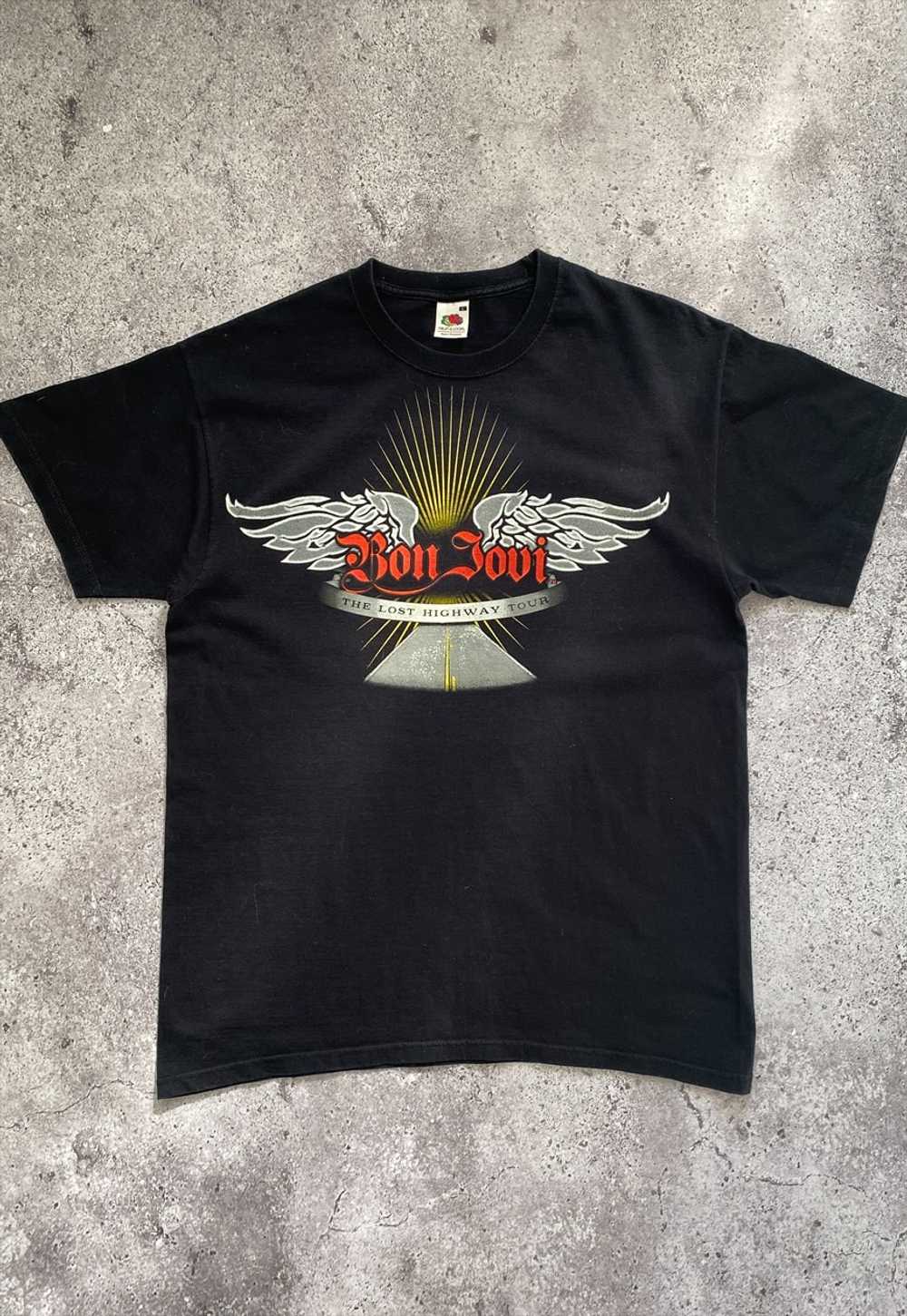 Vintage BON JOVI 2008 The Lost Highway Tour Tee S… - image 1