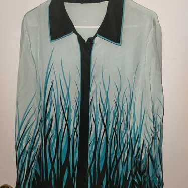 Vintage 100% silk women's blouse - image 1