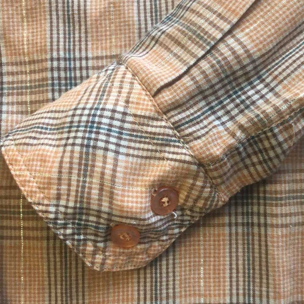 Vintage Plaid ‘70s Western Button-down Shirt - image 3