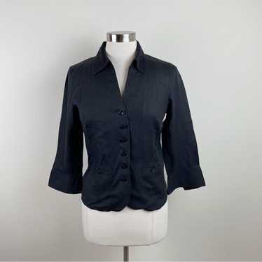 Vintage Talbots Womens Cotton Hot Pink Short Sleeve Button Down