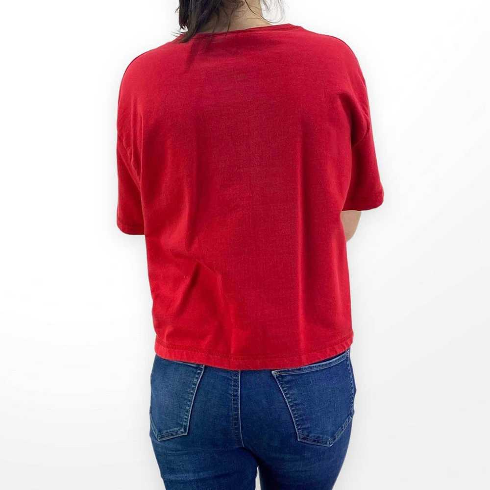 90s SJB SPORT Red Cotton Short Sleeve Center Seam… - image 3
