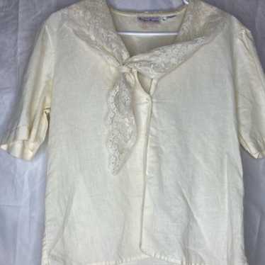 John Douglas vintage 1960s linen blouse - image 1