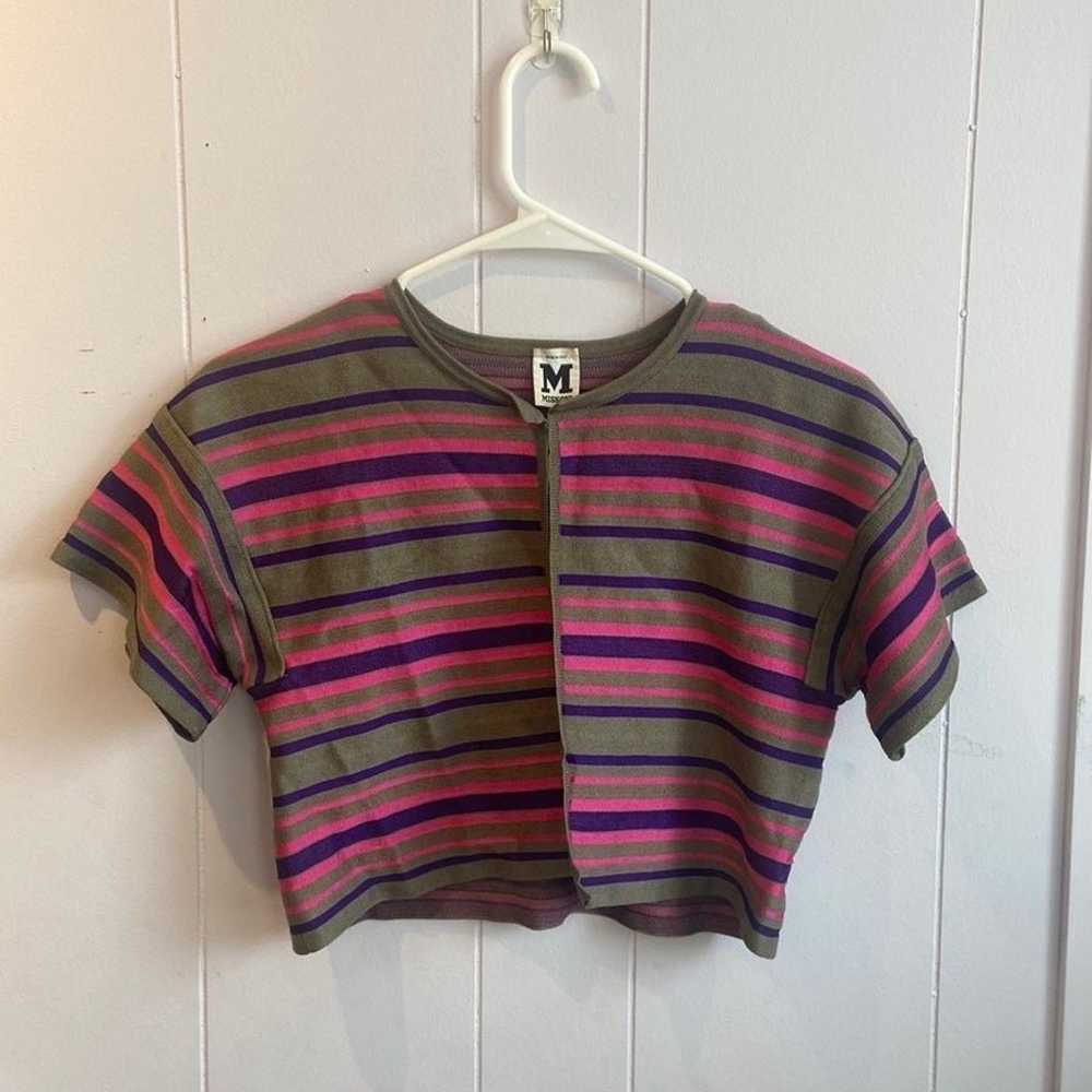 VTG M by Missoni Striped Cardigan - image 1