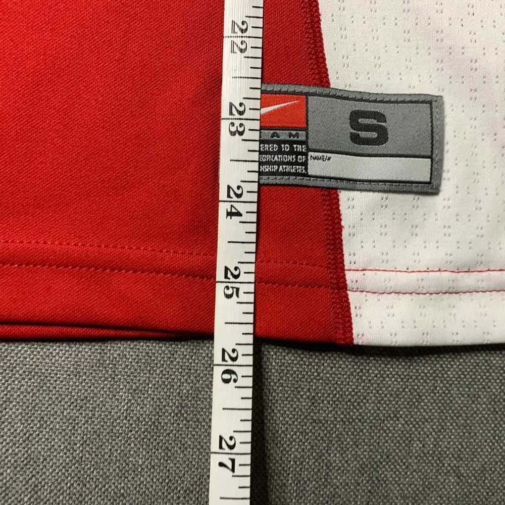 Vintage Nike Team Red White Tennis Shirt Size S S… - image 10
