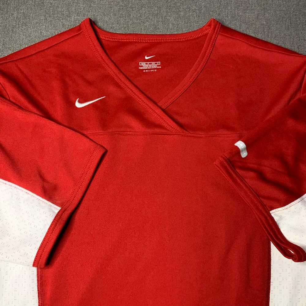 Vintage Nike Team Red White Tennis Shirt Size S S… - image 2