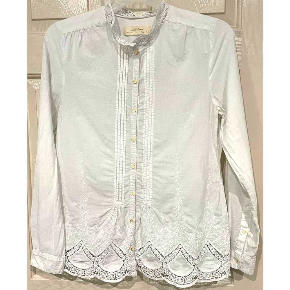 Anthropologie Isabella Sinclair  sz Small White L… - image 1