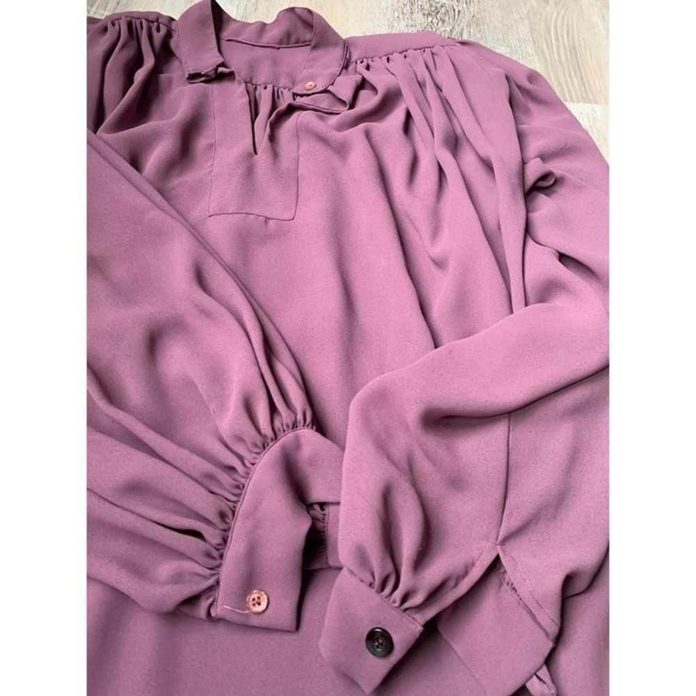 Vintage Helene Sidel purple poets blouse - image 10