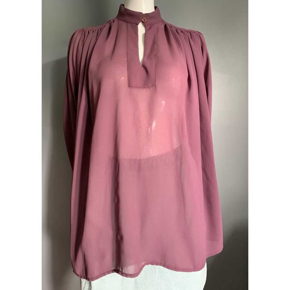 Vintage Helene Sidel purple poets blouse - image 1