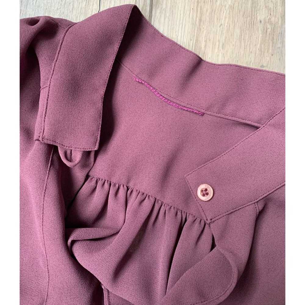 Vintage Helene Sidel purple poets blouse - image 6