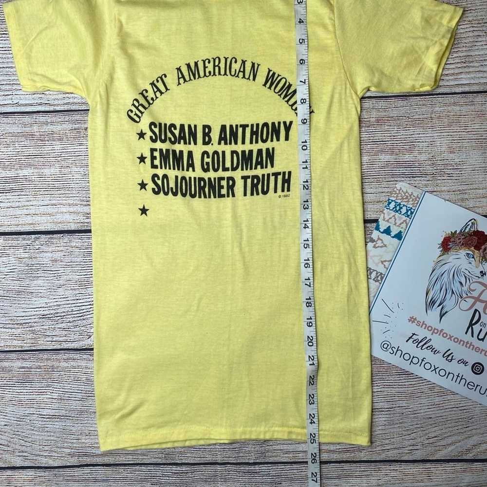 Vintage 1982 Yellow “Great American Women” T-Shir… - image 4