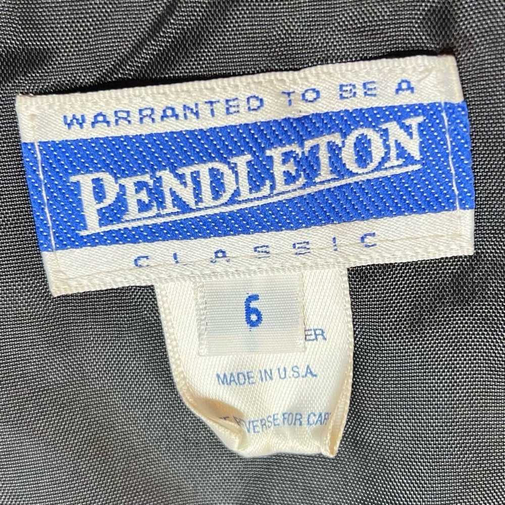 Vintage Pendleton (6) Wool Vest Scotch Plaid Grey… - image 3