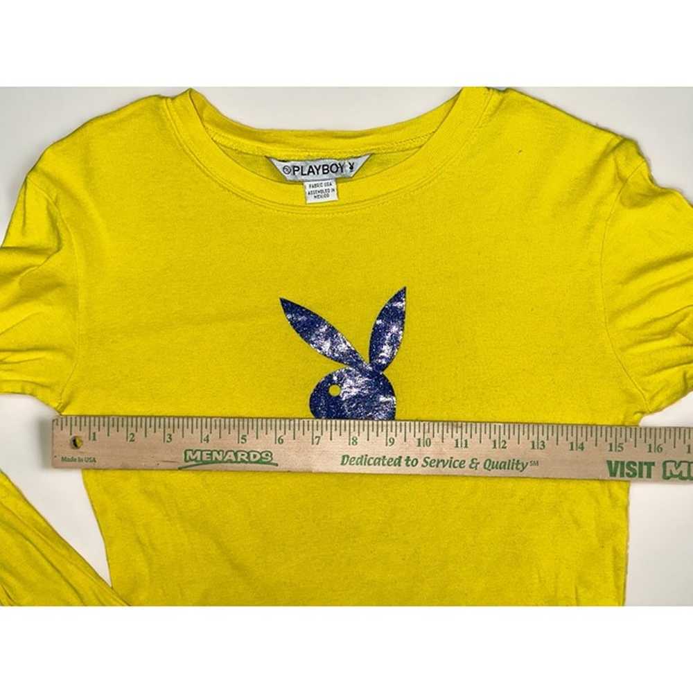 Vintage Yellow Womens Playboy Long Sleeve Shirt T… - image 5