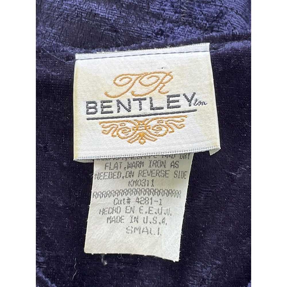 VTG Bentley Womens S Royal Blue Embellished Crush… - image 7