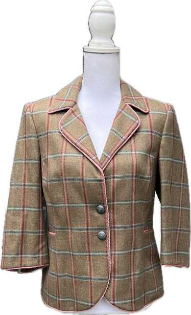 Dubarry of Ireland Plaid Wool Blazer, 10