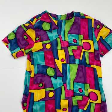 Vintage willow ridge abstract blouse